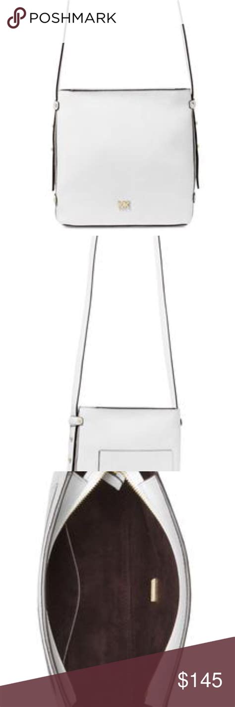 Michael Kors Griffin North South Medium Messenger Bag White